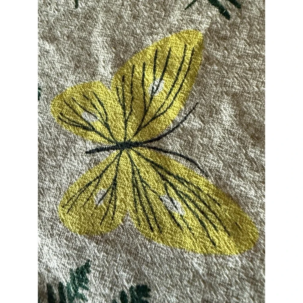 VTG 1952 Riverdale Barkcloth Fabric Panel 23